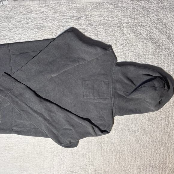 Vintage Y2K Abercrombie & Fitch Grey Hoodie Muscle Style Distressed #3 AF Logo - Picture 6 of 10